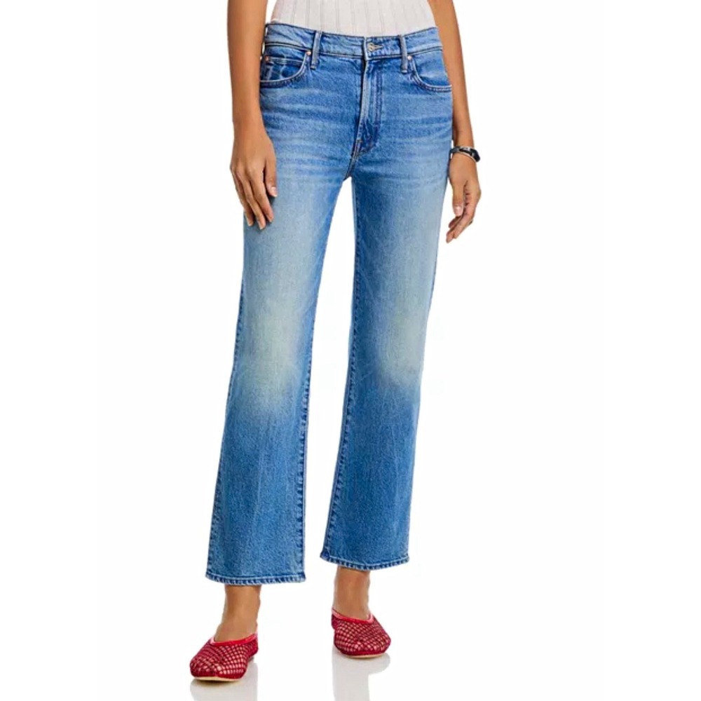 MOTHER The Kick It Ankle Fray Jeans Women's Size 29 Retail $278
